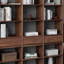 Grande bibliothèque de rangement légère et luxueuse