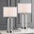 Ensemble de 2 lampes de table Kyrid à commande tactile USB en verre avec ampoules DEL pour tables de chevet