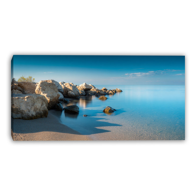Art mural sur toile Rocky Lake Passage, H 27,5 po x l 55 po x P 1,5 po