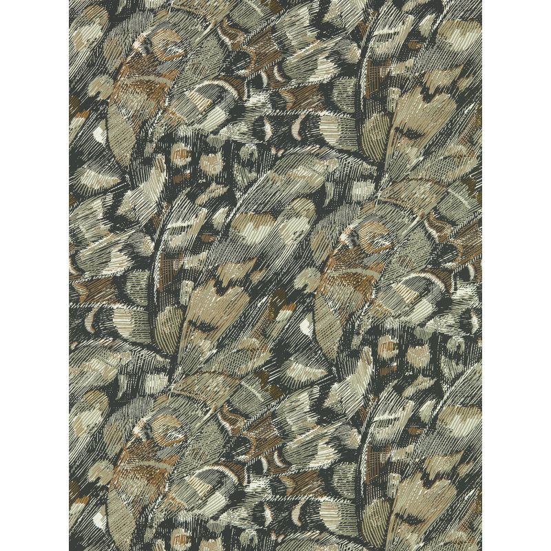 Lamina Wallpaper, Onyx/Bronze