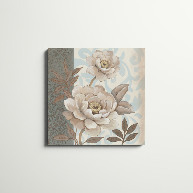 «Small Parisian Peony II», peinture sur toile, H 30 po x l 30 po