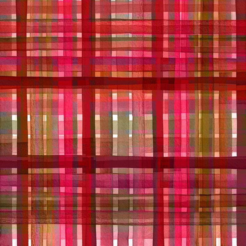 Ensemble de housse de couette en microfibre DiaNoche par Julia Di Sano - écossais rouge rose rouille