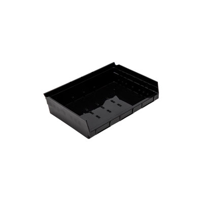 EDC6F737E5954EF2BC20EC108FDB1E9B Rangement de pièces en plastique recyclé noir L 12 po x l 17 po x H 4 po