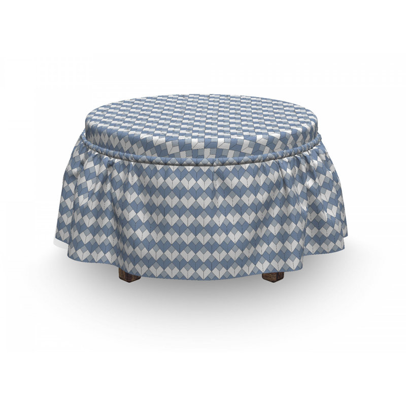 Box Cushion Ottoman Slipcover