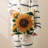 14"H Fall Hooked Sunflower Pillow