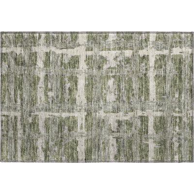 Premium Machine Washable Prisco Olive Rug