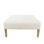 Dan Square Coffee Table Ottoman, Brown Wood, Cream Polyester 36 Inch