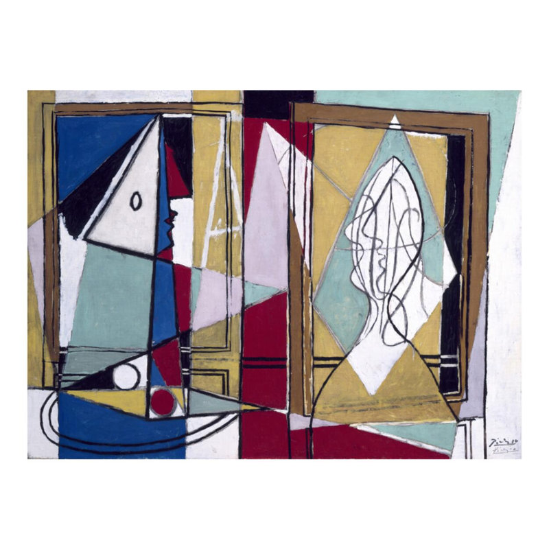 Deux femmes devant une fenêtre par Pablo Picasso - Estampe numérique, H 16 po x l 20 po