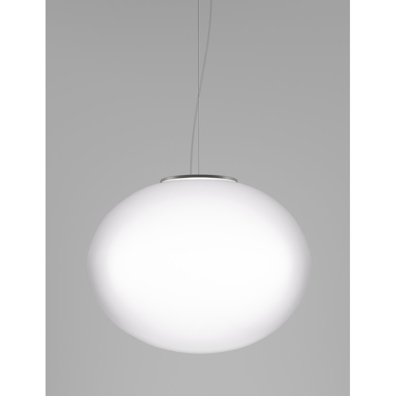 Lucciola Suspension M White Matt Satin Nickel 3Eu Ul, 14" H x 19" W x 19" D