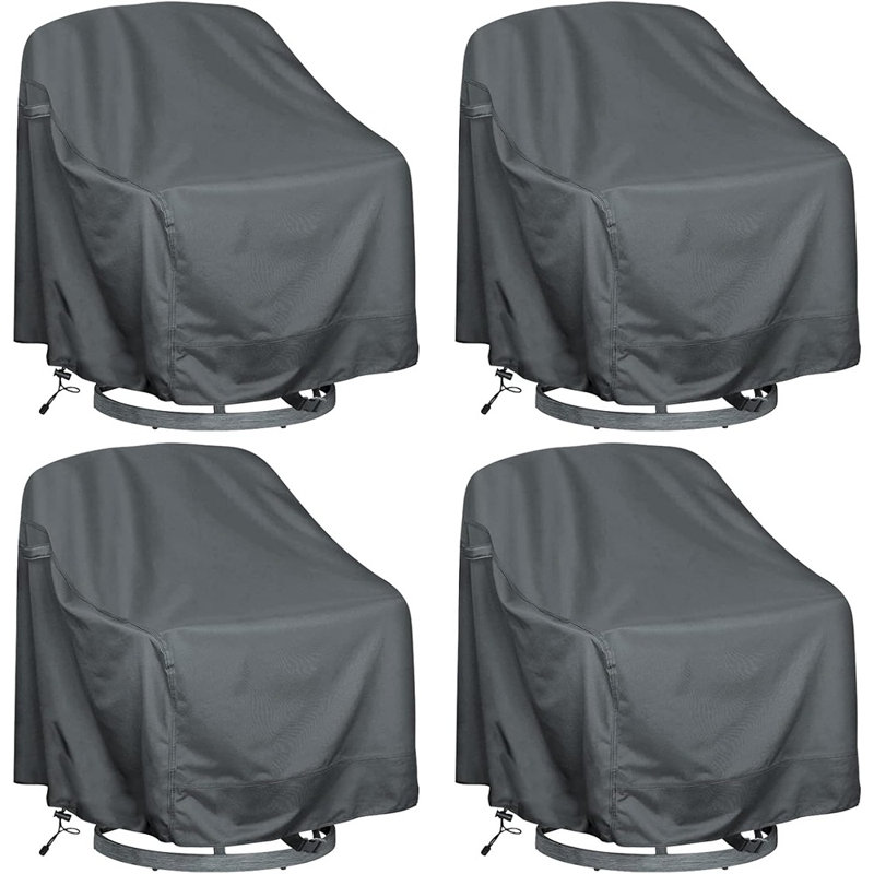 Outdoor Swivel Lounge Chair Cover 4 Pack,Waterproof Heavy Duty Outdoor Patio Furniture Covers (39" W X 37" D X 38" H), Grey