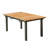 Cherisma Extendable Solid Wood Top Metal Base Dining Table
