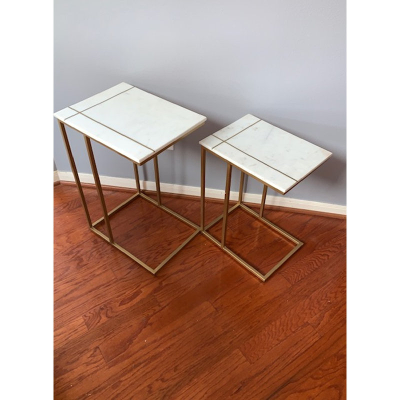 Marble C Table End Table Set