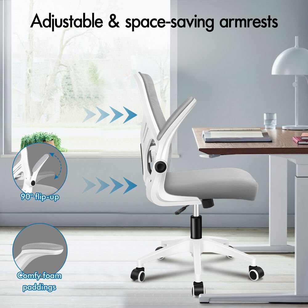 Mesh Office Chair Adjustable Lumbar Support Swivel Tilt Executive Game