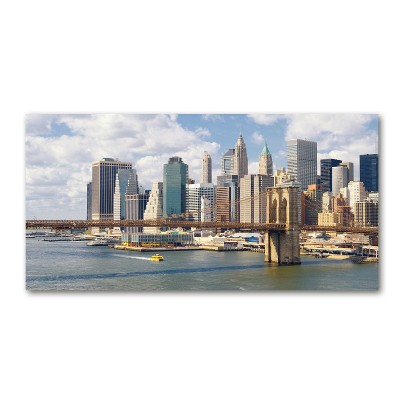 Manhattan New York 1 Piece Wrapped Canvas Wall Art