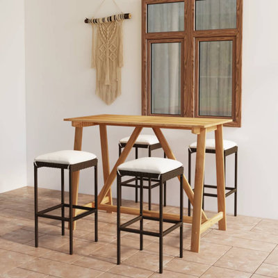 Ahri Rectangular 4 - Person 55.1" Long Bar Height Dining Set by Latitude Run