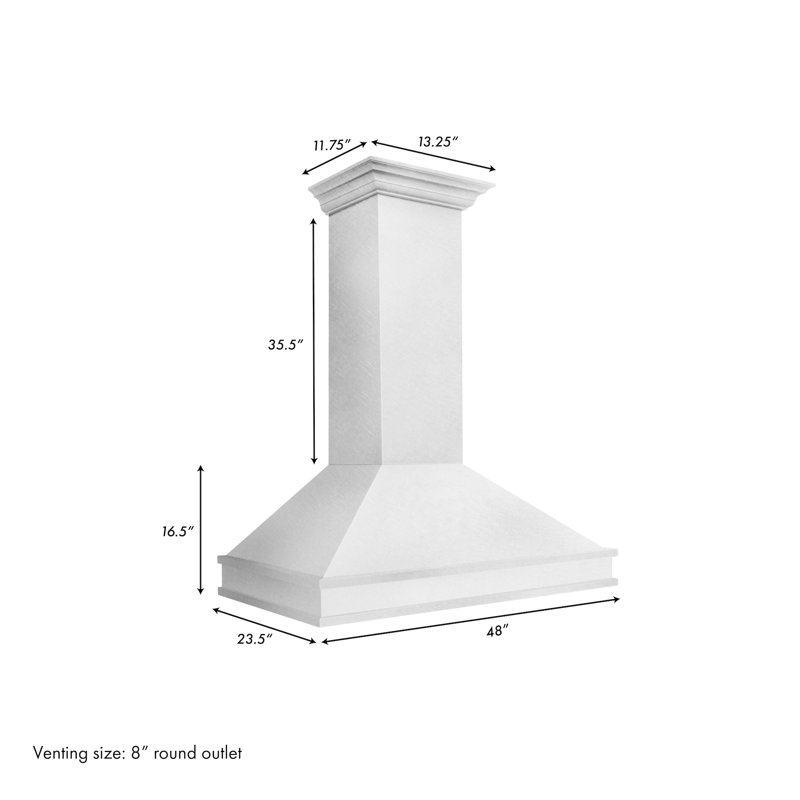 ZLINE 48" Designer Series Wall Mount Range Hood in Fingerprint Resistant Stainless Steel (8656S-48)