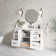 ARIEL Kelly 55 Single Sink Bathroom Vanity with Pure Quartz Top