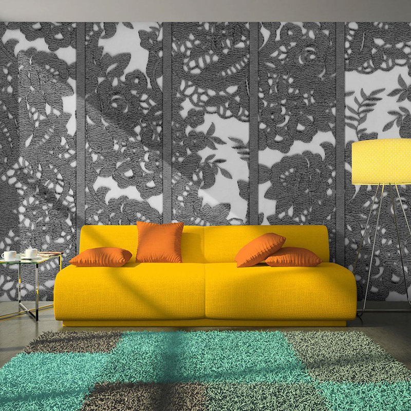 Rouleau de papier peint L 32,8 pi x l 19 po Florelle Belle Grise, Gris