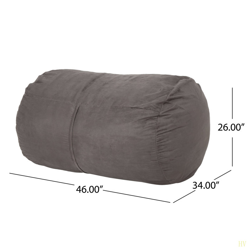 Fauteuil à billes cylindrique en suède 4 pieds Michael