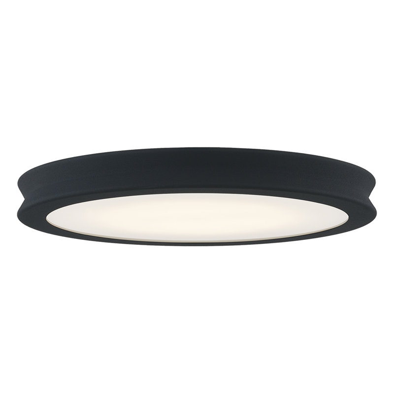 Charlottetown Glass LED Flush Mount, Matte Black