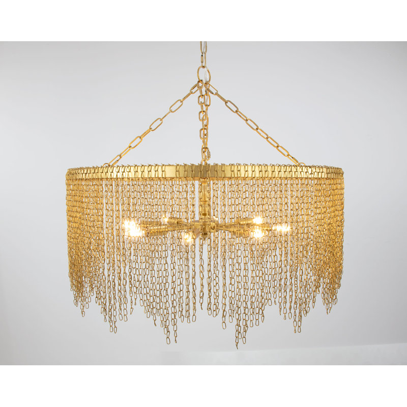 Cellini 8 - Light Chandelier, Gold