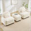 Upholstered Teddy L-Shaped Sectional with Ottoman-565380921-565380924