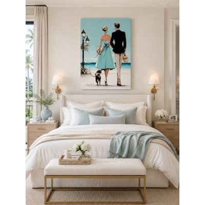Coastal Walk Wrapped Canvas Wall Art