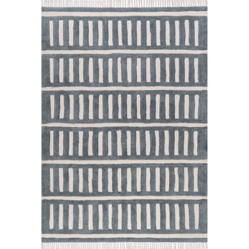 Merrick Tasseled Wool Area Rug, Rectangle 5' x 8'