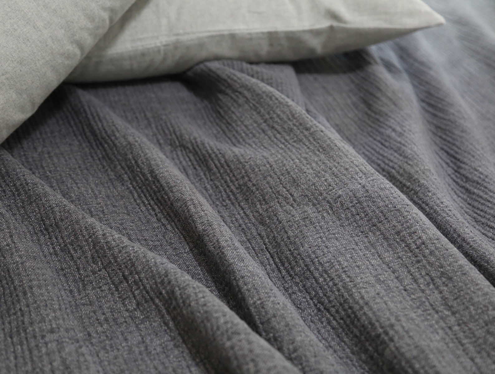 Cozy Cotton Throw Blanket, Charcoal, Baby
