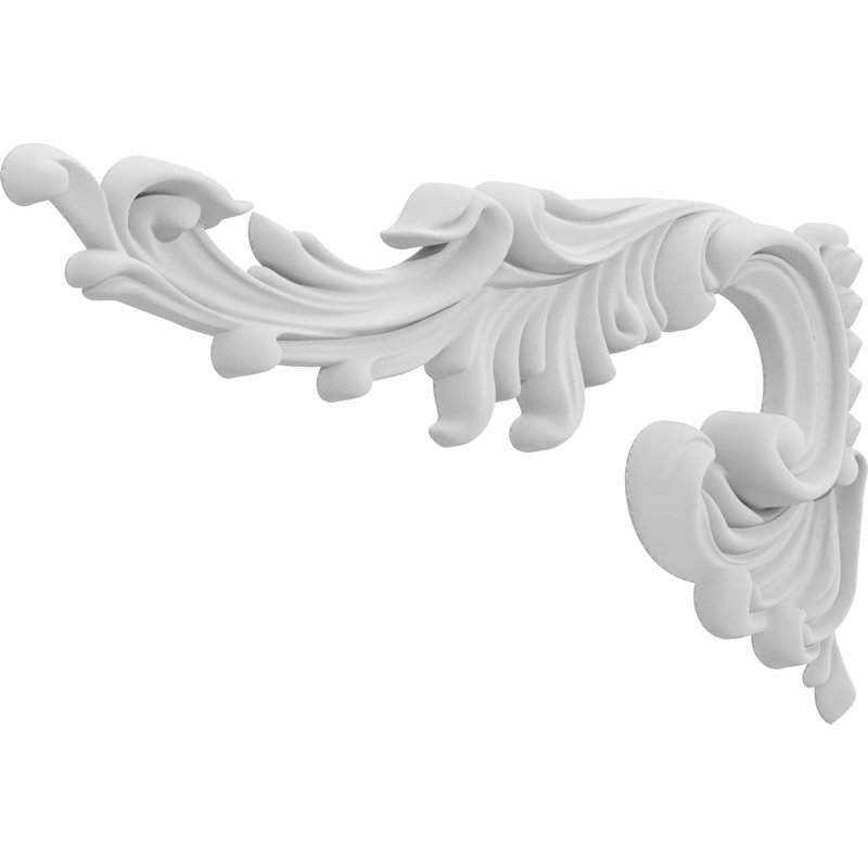 Rosette Edgerton, H 1,5 po x l 2 po x P 0,25 po, Gauche