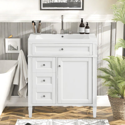 Silma 30" Single Bathroom Vanity with Ceramic Top