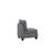 3Pc Modular In Gray With Linen-Like Fabric And Wood Frame Chairs Soft Cover & Construction