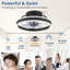 Ventilateurs de plafond à profil bas de 13 pouces avec lumières et télécommande-1168720483-1168720477