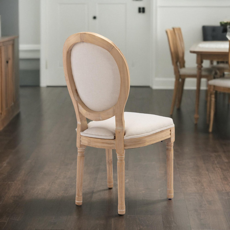 Chaise de salle à manger rembourrée Parsons (ensemble de 2), Beige
