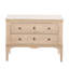 Linnea 2 - Drawer Solid Wood Nightstand in Brushed Blonde Natural/Antique Bronze
