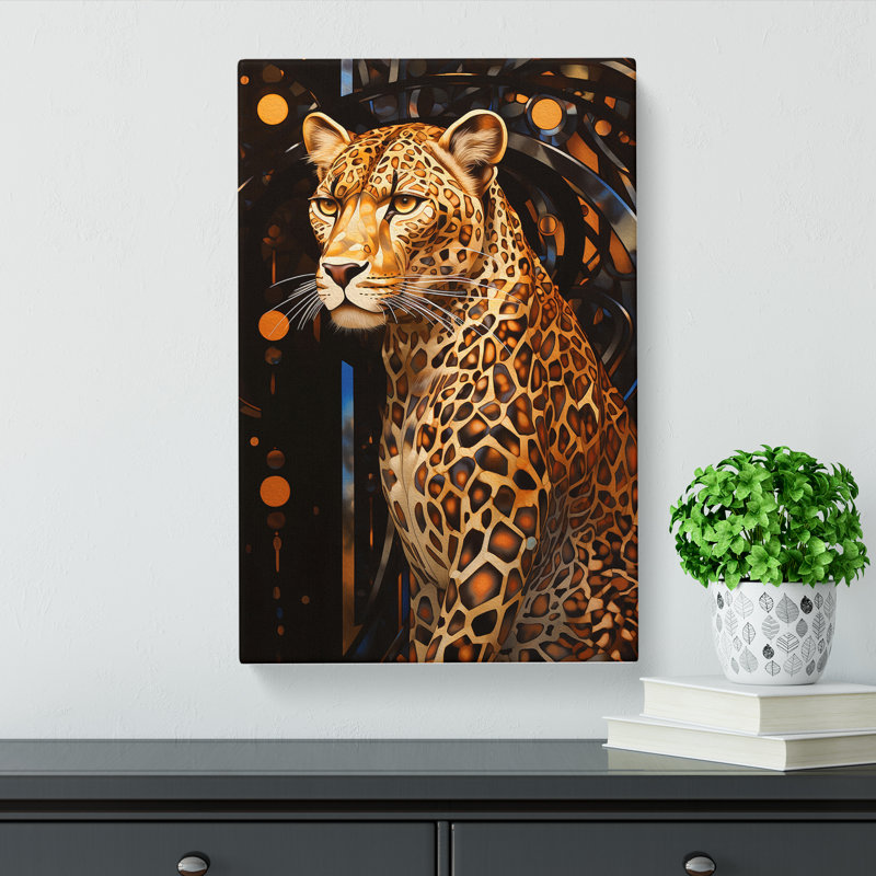 Leopard Deco - Wrapped Canvas, 76cm H x 50cm W x 3cm D