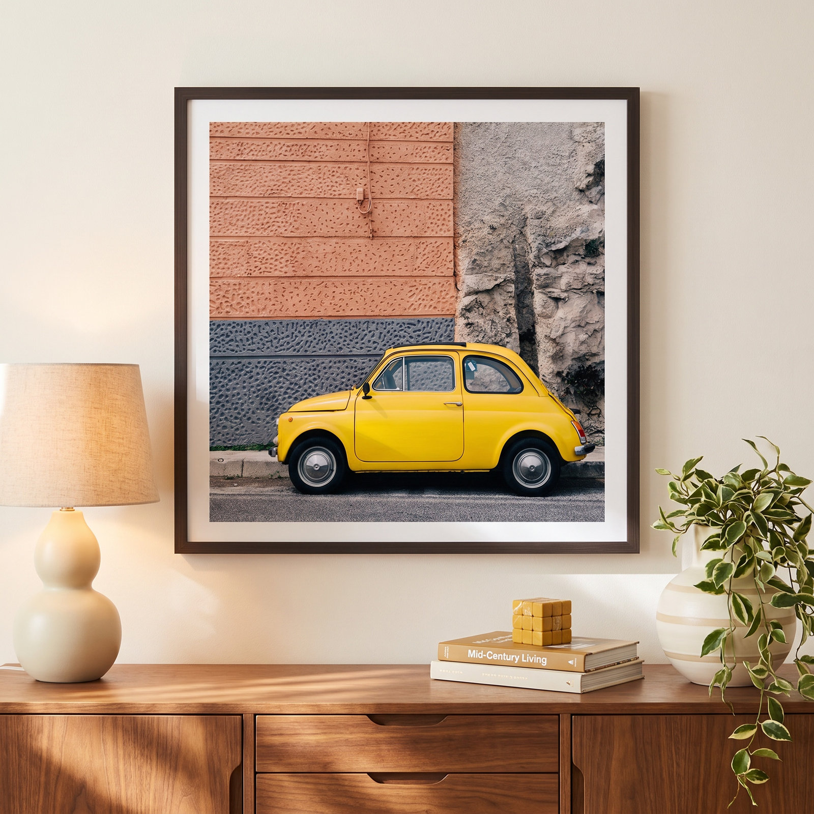 Amalfi Coast Drive XII by Bethany Young, 36" H x 36" W x 2" D, Espresso Floater Framed, No