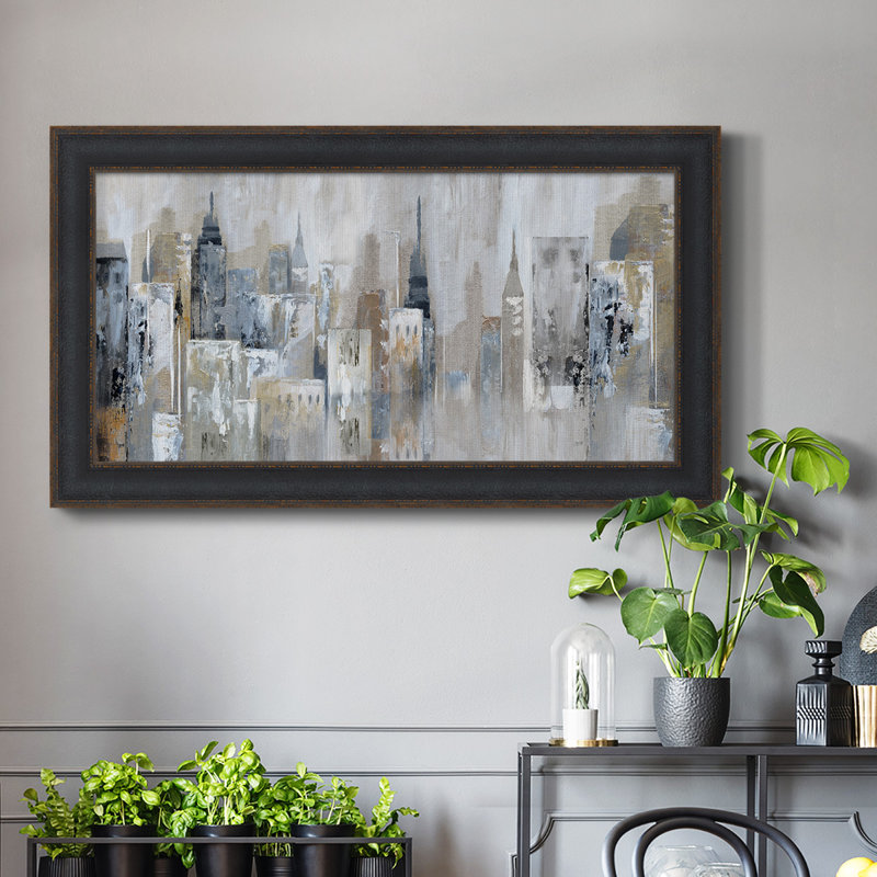 Bay City Reflection - Reproduction de photo sur toile, H 25 po x l 45 po x P 2,5 po