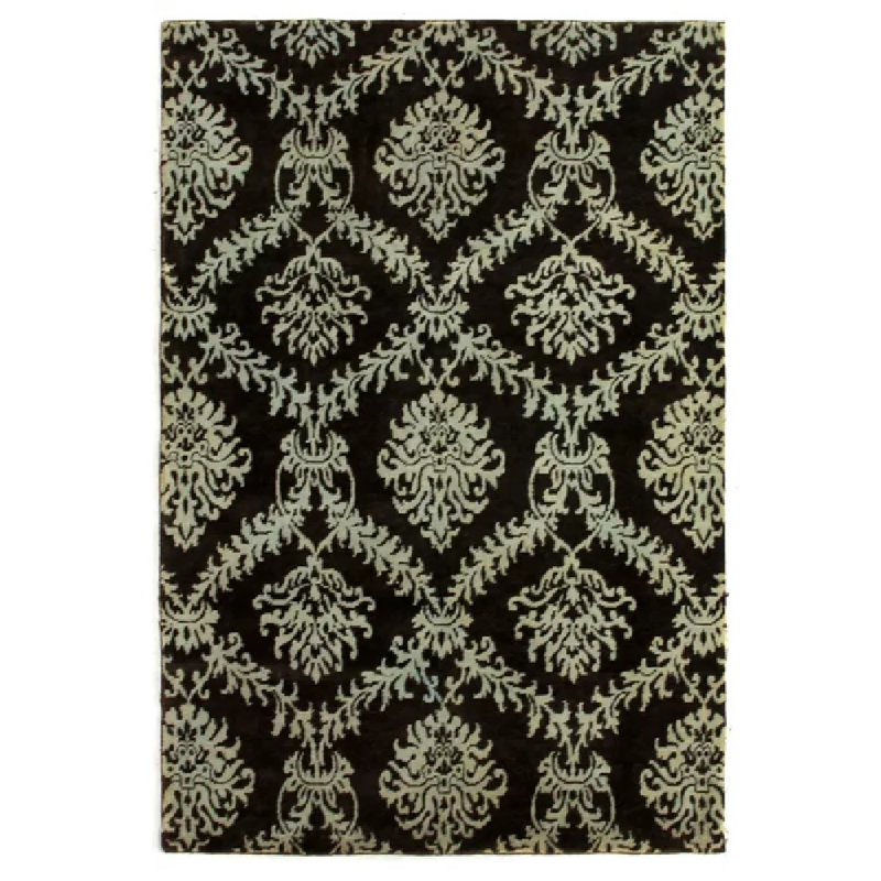 Metro Wool Damask Area Rug, Rectangle 12' x 15'
