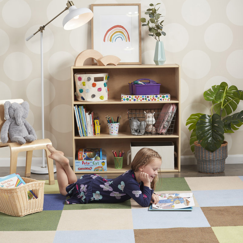 Natural Birch 3-Shelf Kids Storage Cabinet