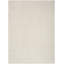 Tapis rectangulaire géométrique tissé à la machine en polyester crème / ivoire-1736170093