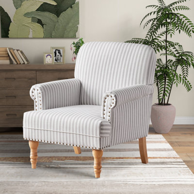 Upholstered Wooden Armchair