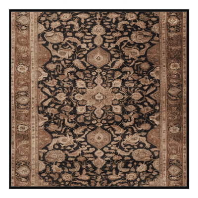 Tapis brun lavable à la machine
