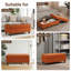 Banc multi-fonctionnel pour repose-pieds avec couvercle rabattable en bois et coussin-439540611