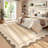Washable Scalloped Area Rugs Living Room Rug Non Slip Stain-Resistant Rug for Bedroom Dining Room Home Office Linen-906377234-906377239