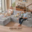 Ensemble de canapé modulaire en L rembourré et modulaire de 109 po Felton, désossé, réversible et spacieux pour les petits espaces-44085611