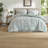 -Piece King Bedding Sets, Green Polyester Modern Comforter Sheet Set for Home