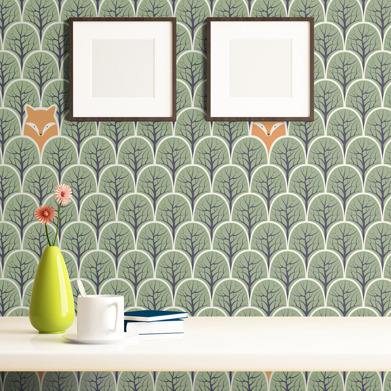 Panneau de papier peint adhésif et colle forest baby Dhruv, L 126 po x l 24 po