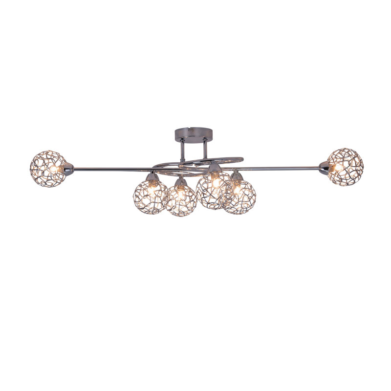 Pawlak Semi Flush Mount, Polished Chrome