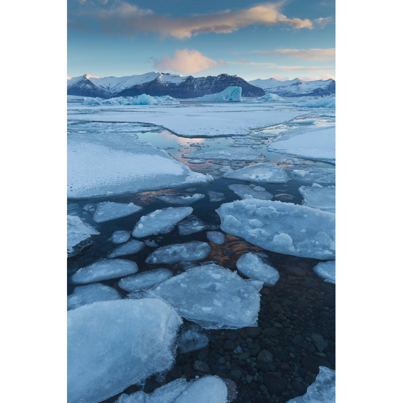 Jokulsaron Lagoon - Wrapped Canvas Print, 46cm H x 30cm W x 3.8cm D